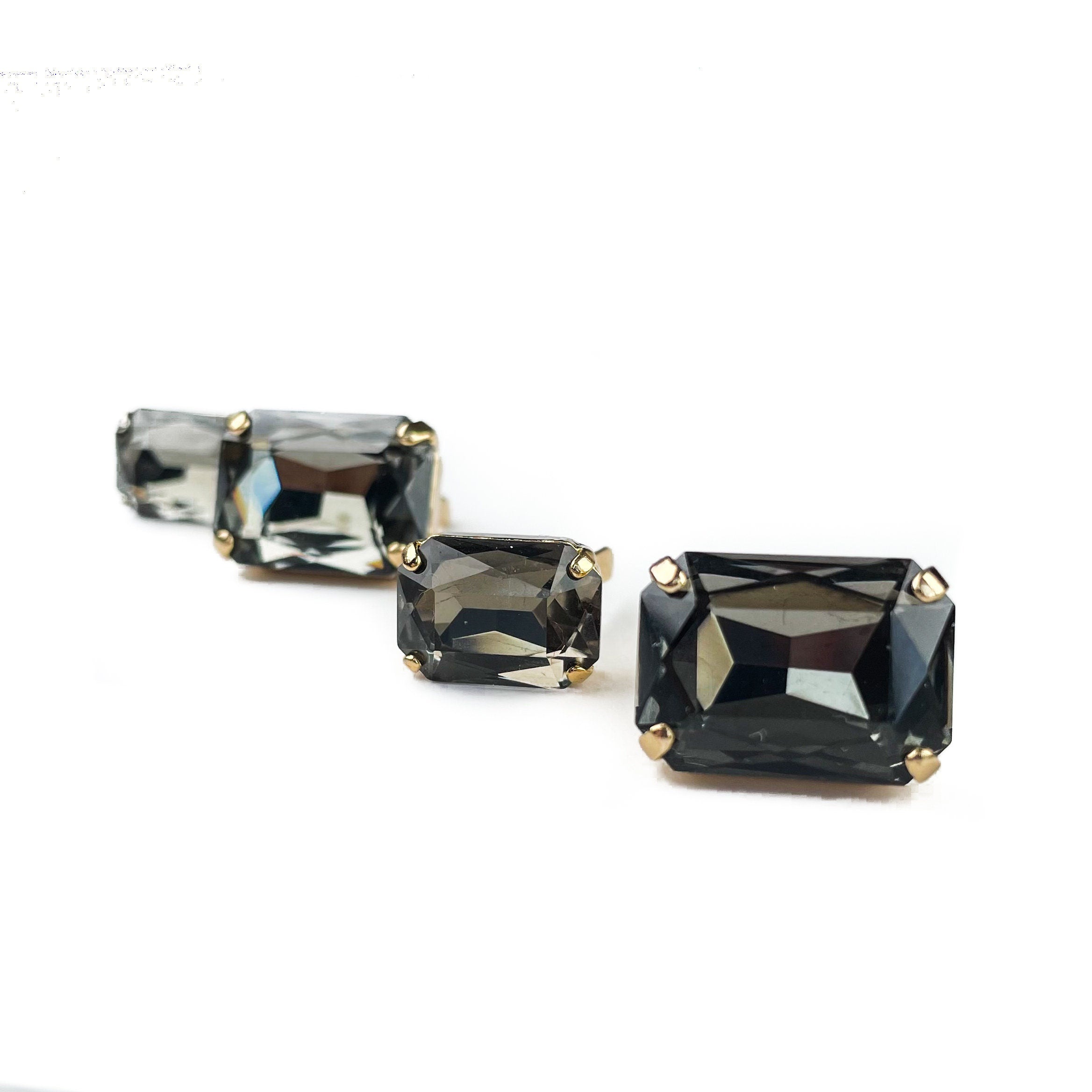 Swarovski Crystals for Leather / Silver or Gold / Easy Install