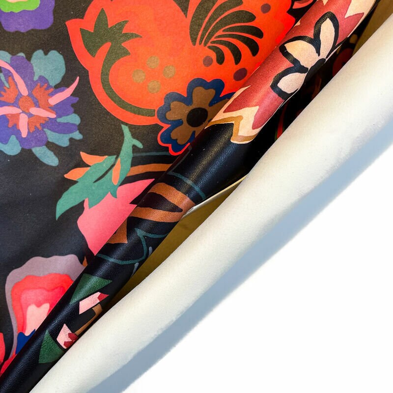 Floral Print Lambskin Leather 1.1mm/2.75oz / FLOWER FRAME 1308