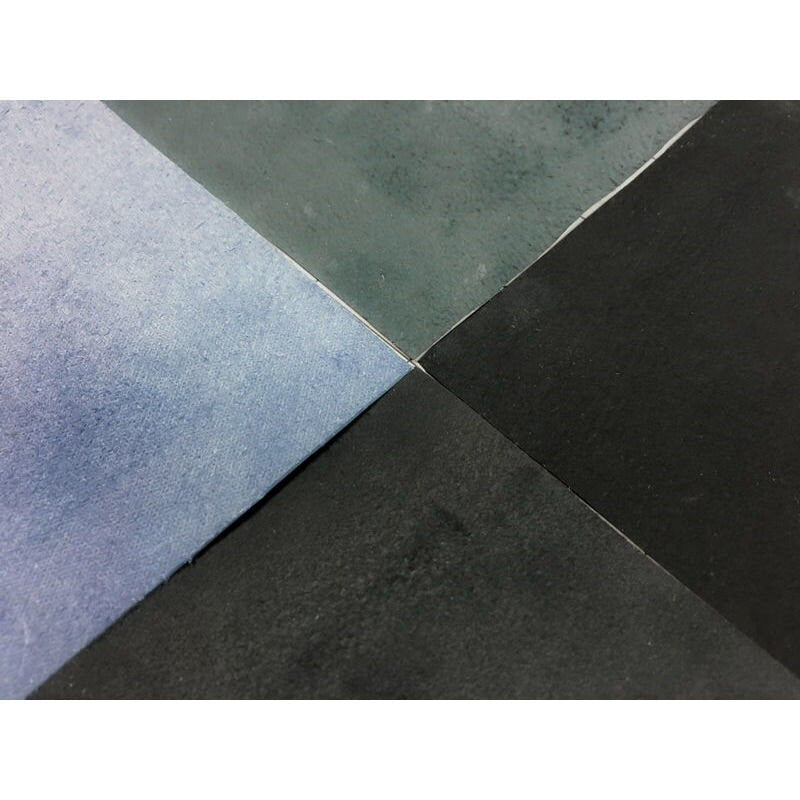 Black And Blue Lambskin Leather Scraps 5x5in Plain Black, Metallic, Patent