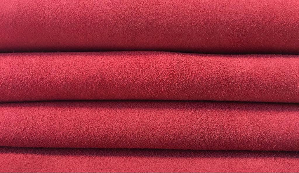 Red Suede Lambskin Thick 1.0mm/2.5oz / MINERAL RED 610