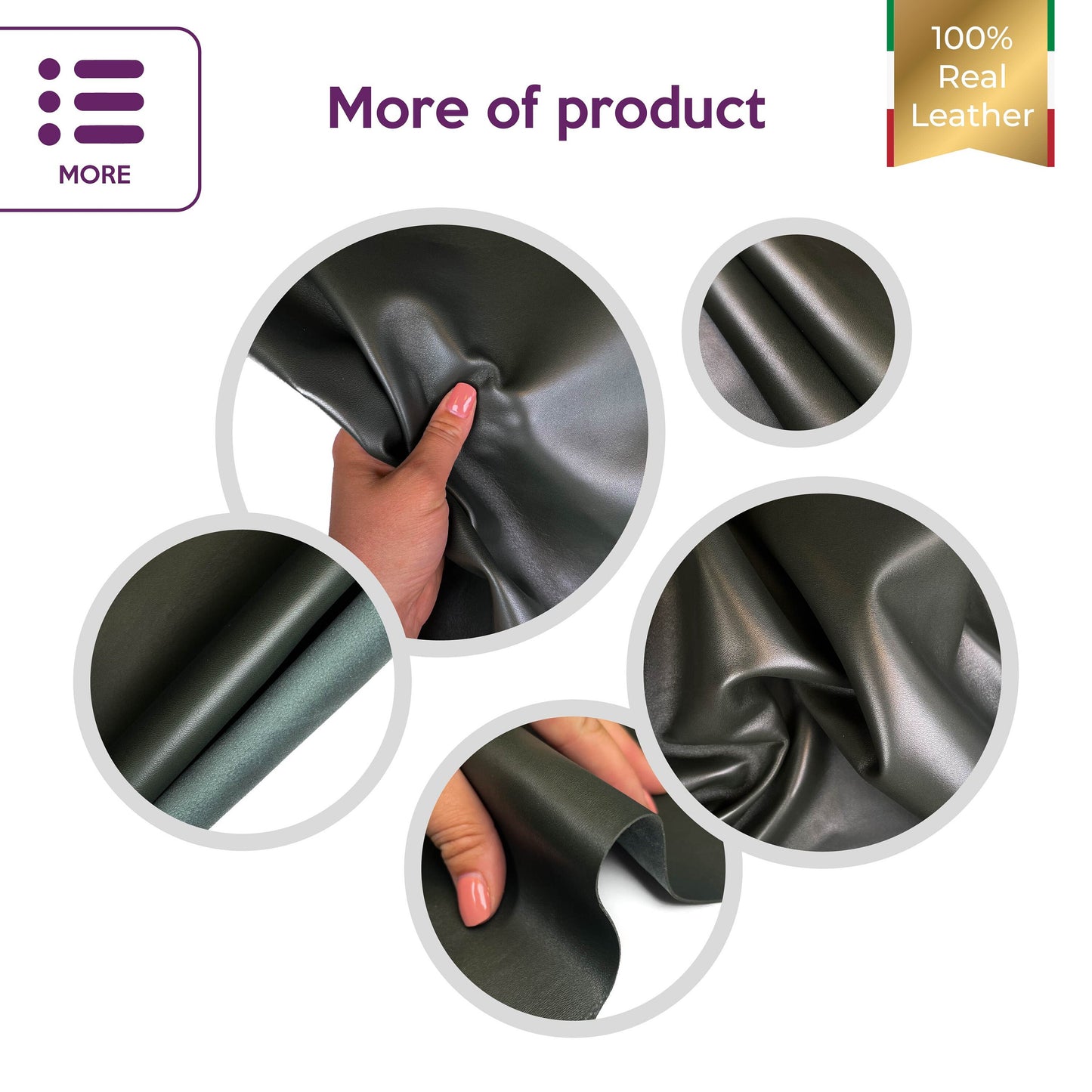 Dark Green Lambskin Hides 0.7mm/1.75oz / PINE GROVE 237