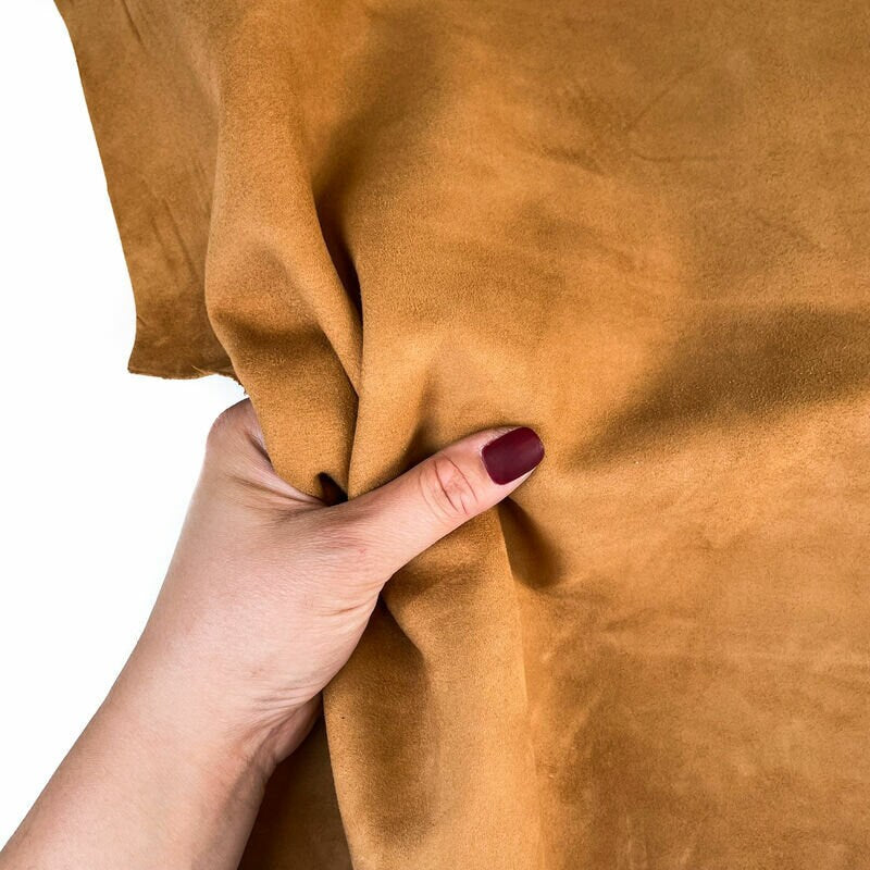 Classic Tan Brown Suede Lambskin Leather 0.9mm//2.25oz BISCUIT 1234