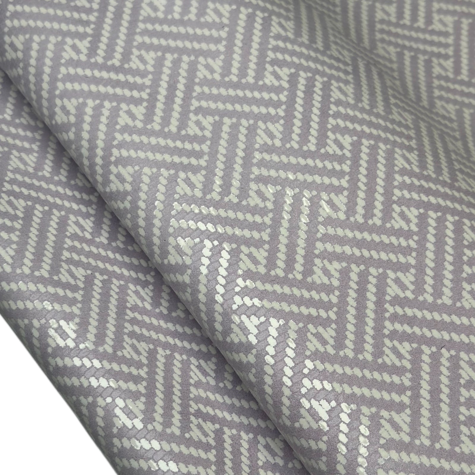 Geometric Print On Light Lavender Lambskin 0.4-0.5 mm (1-1.25 oz) GeoLuxe 1719