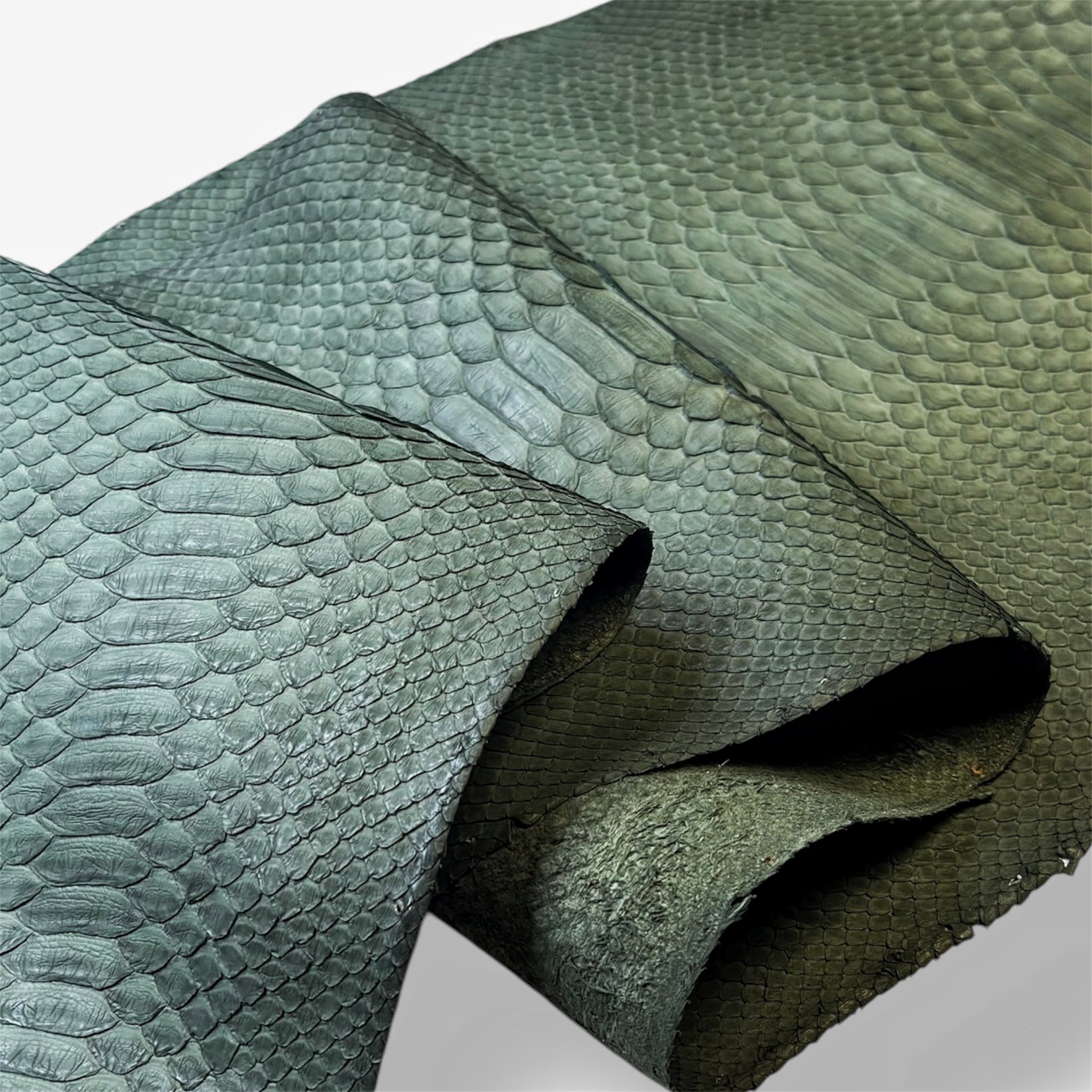 Real Green Python Hides 0.5-0.6 mm/1.25-1.6 oz KOMBU PYTHON