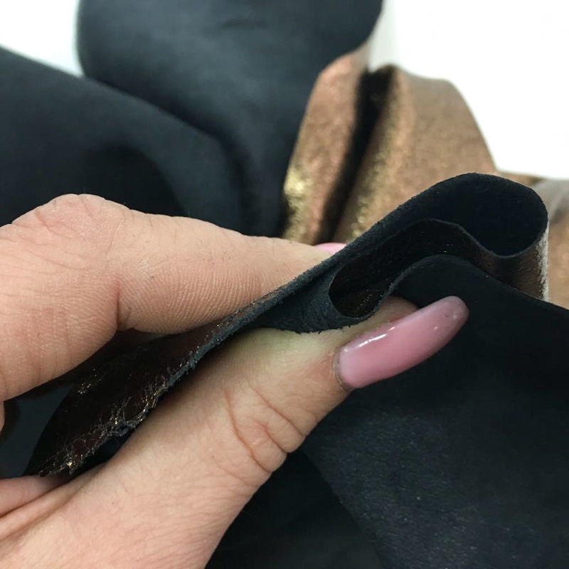 Bronze Metallic Lambskin Leather /0.7mm/1.75oz / CRUNCHY BRONZE 785