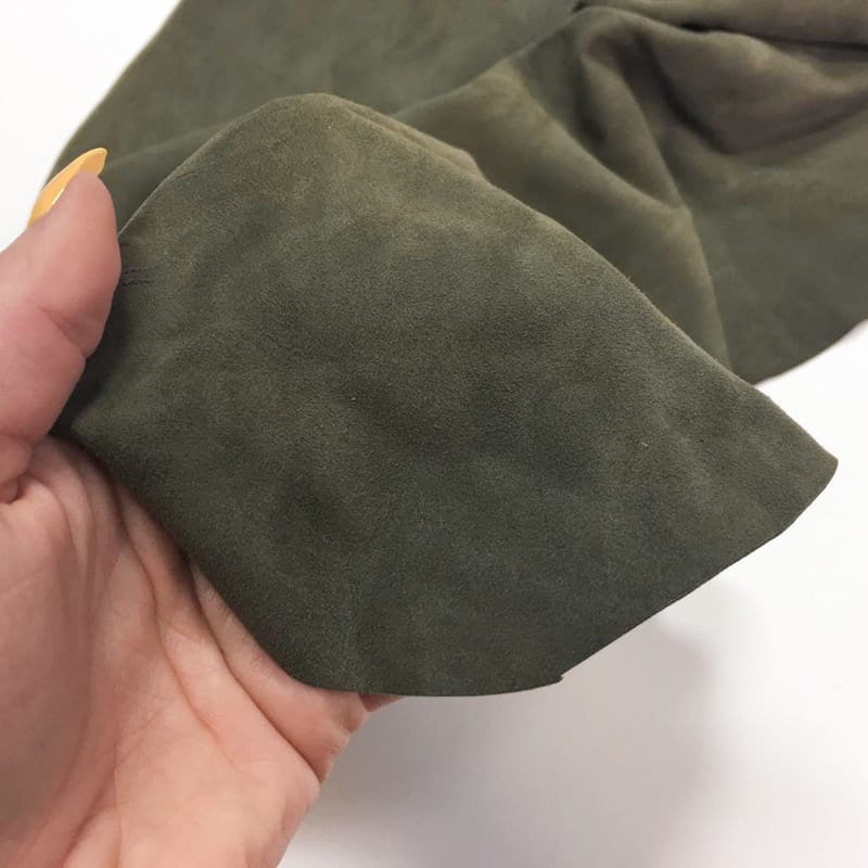 Dark Green Suede Lambskin Thin 0.4mm/1oz / OLIVE NIGHT 345