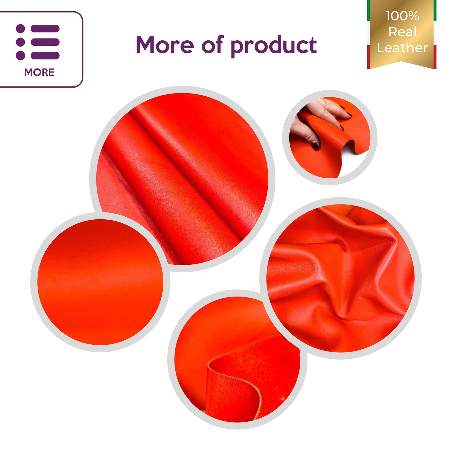 Bright Orange Lambskin 0.9mm/2.25oz / FIESTA 287
