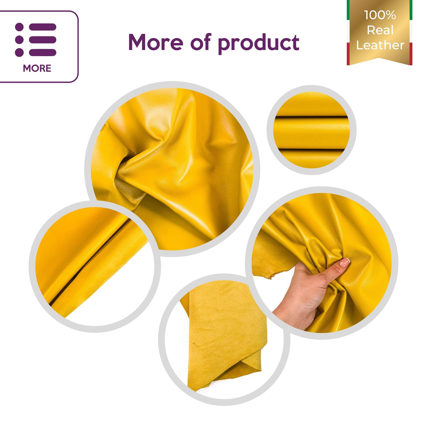 Bright Yellow Lambskin Leather 0.6mm/1.5oz / CEYLON YELLOW 1414