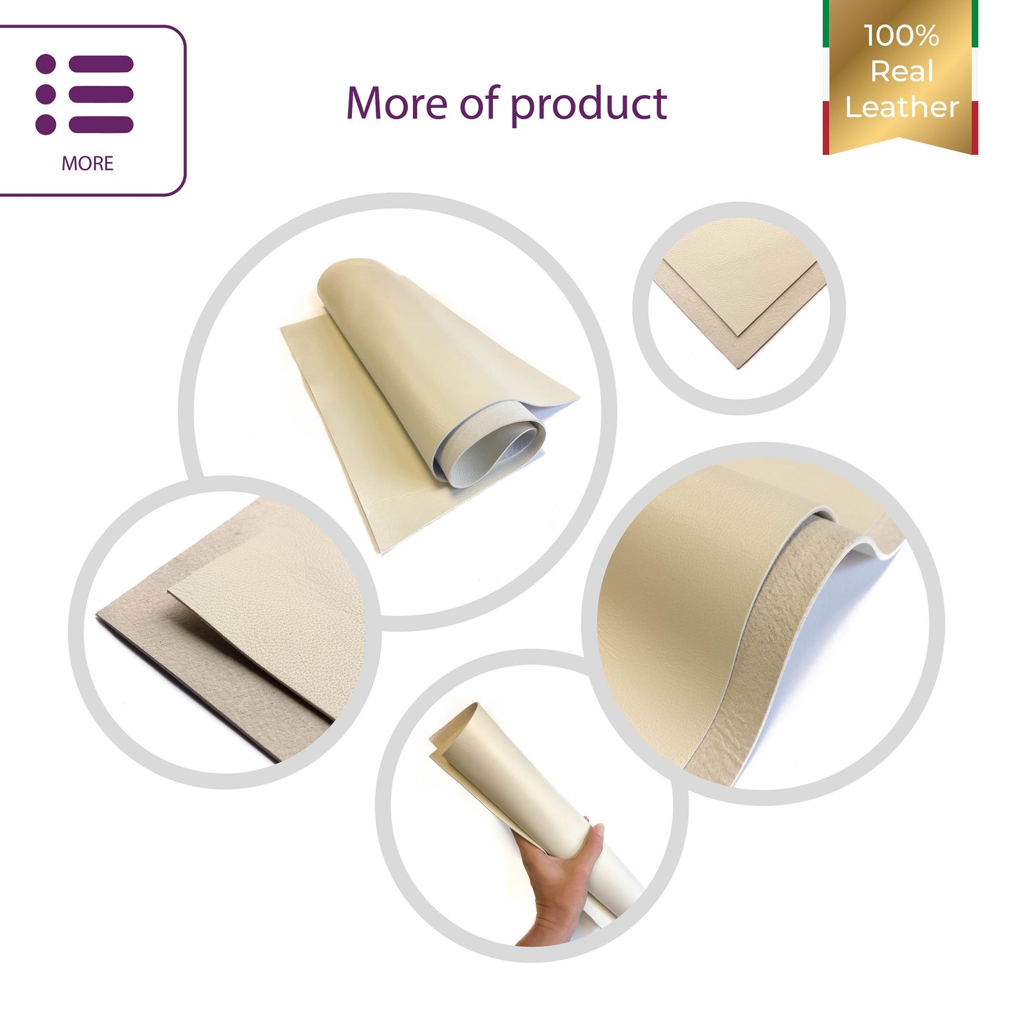 Cream White Lambskin Sheets 2.25-2.5oz/0.9-1.0mm CANNOLI CREAM 776