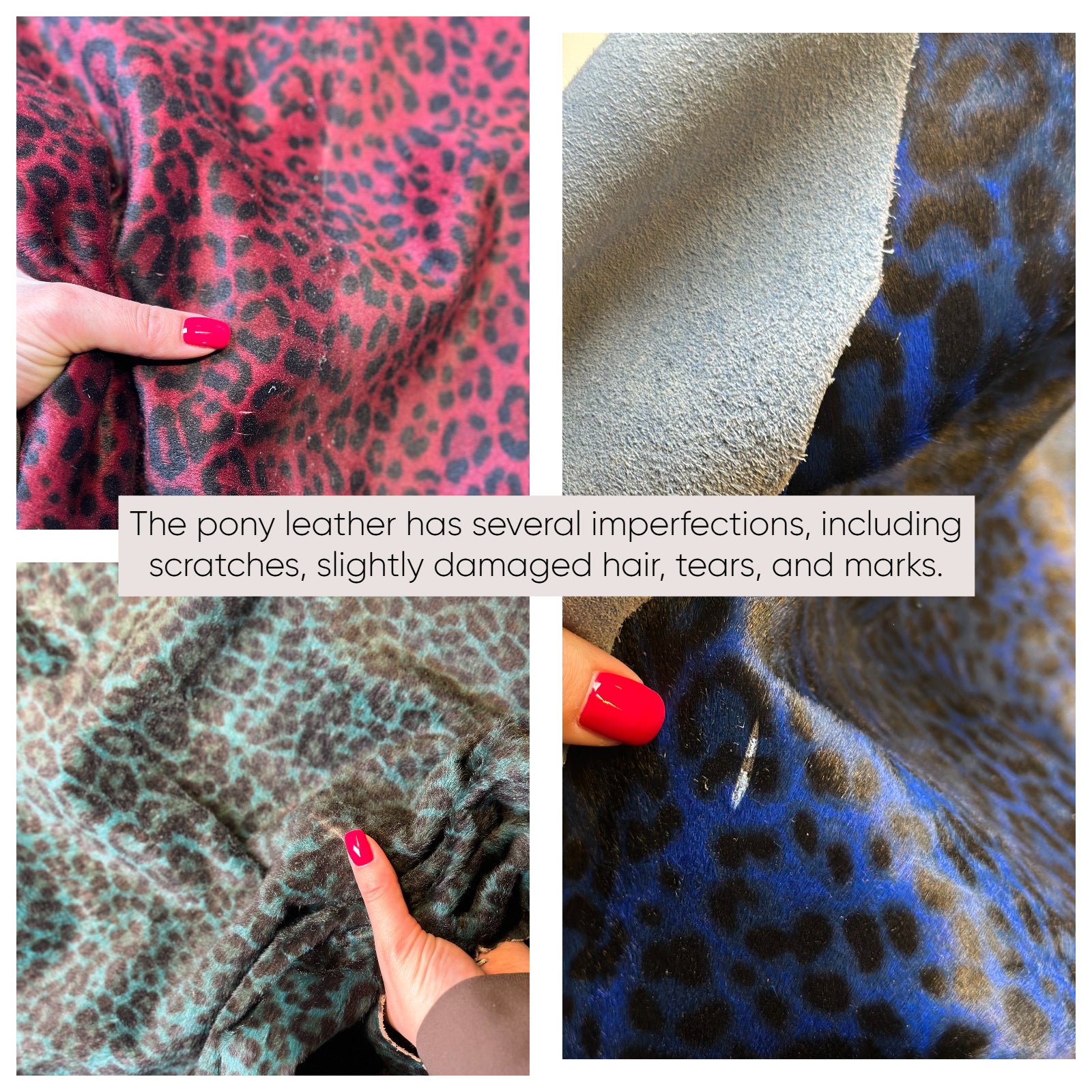 Leopard Pony Hair Leather C GRADE Discount Leather