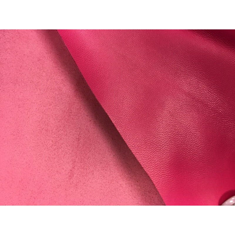 Neon Pink Lambskin Leather 2oz/0.8mm / ROSE RED 689