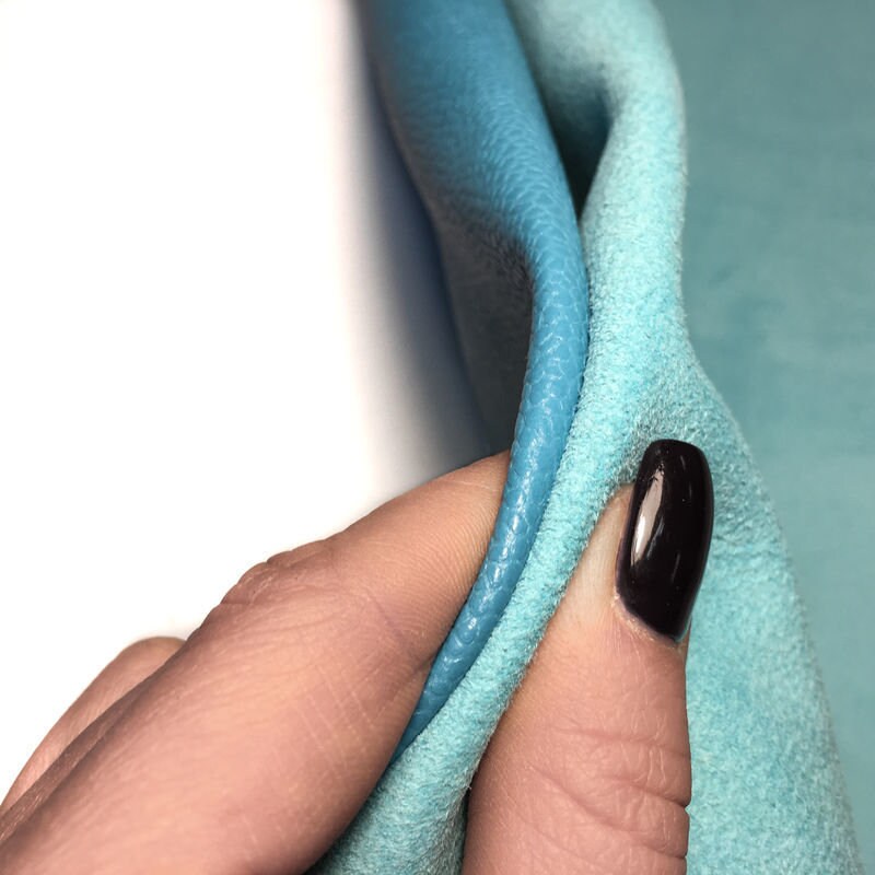 Turquoise Blue Pebbled Lambskin Leather 1.0mm/2.5oz / MAUI BLUE 867