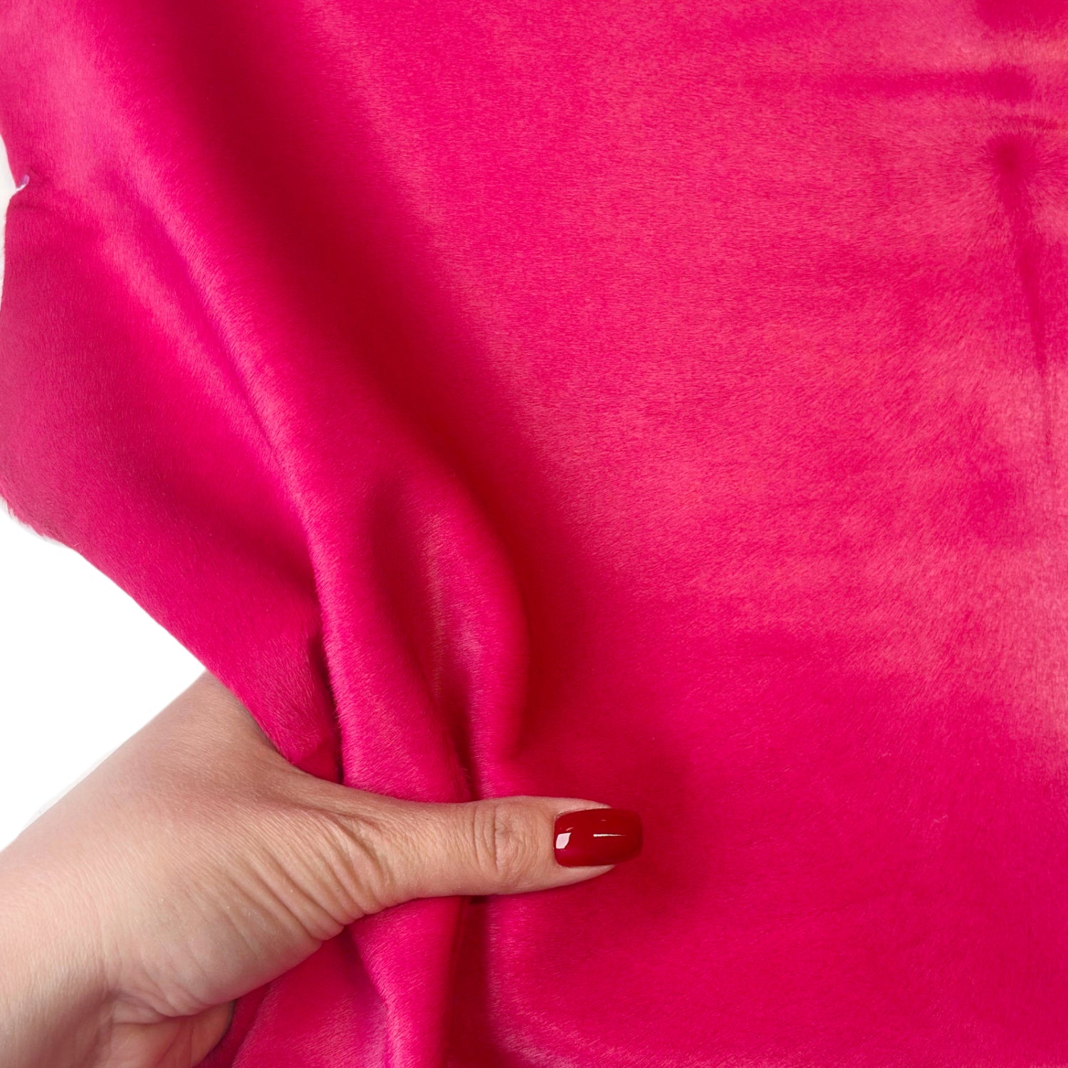 Bright Pink Fur Hair On PONY Leather Barbie Pink Pony 1061