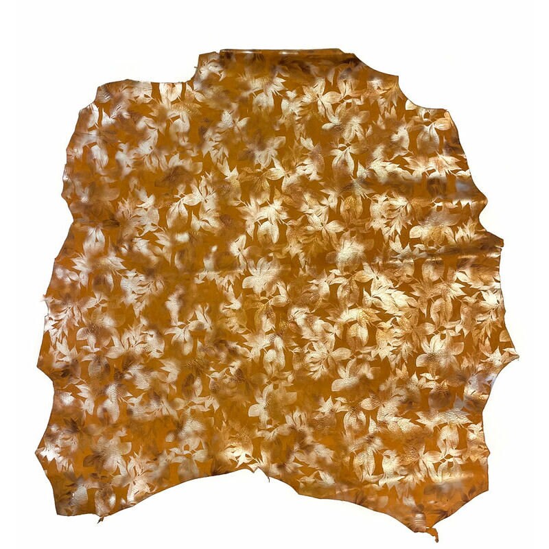 Colorful Flower Lambskin Leather 0.5-0.6mm-2.25-2.5oz / SPRING FLOWERS 1258