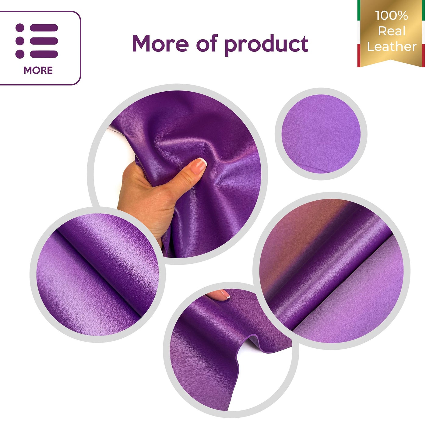 Purple Lambskin Leather 0.8mm/2oz / PURPLE PASSION 123
