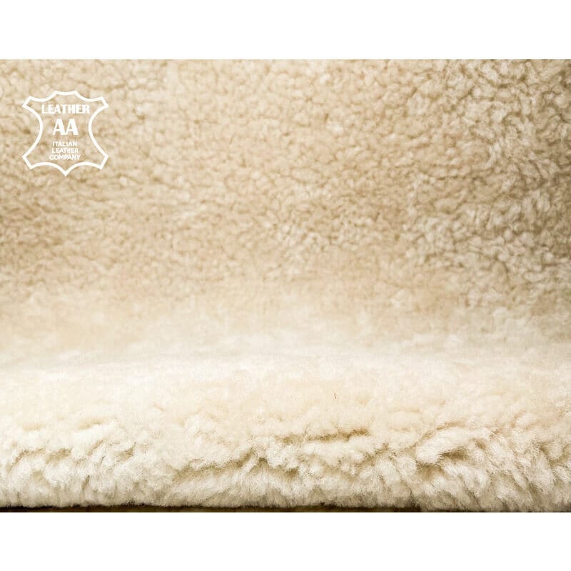 Italian Lambskin Shearling Hides Warm Double Sided Shearling CREAM SHEARLING 1062 1.4mm / 3.5oz