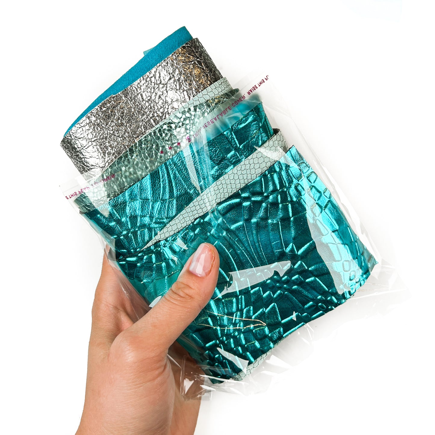 Metallic Scraps - Blue And Silver With Texture 0.7-1mm/1.75-2.5oz SILVER SEA