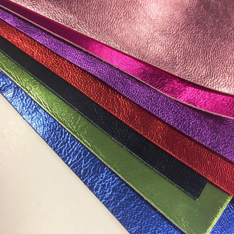 Bright Metallic Scrap Packs Mix Of Lambskin Renmats Shiny Colors