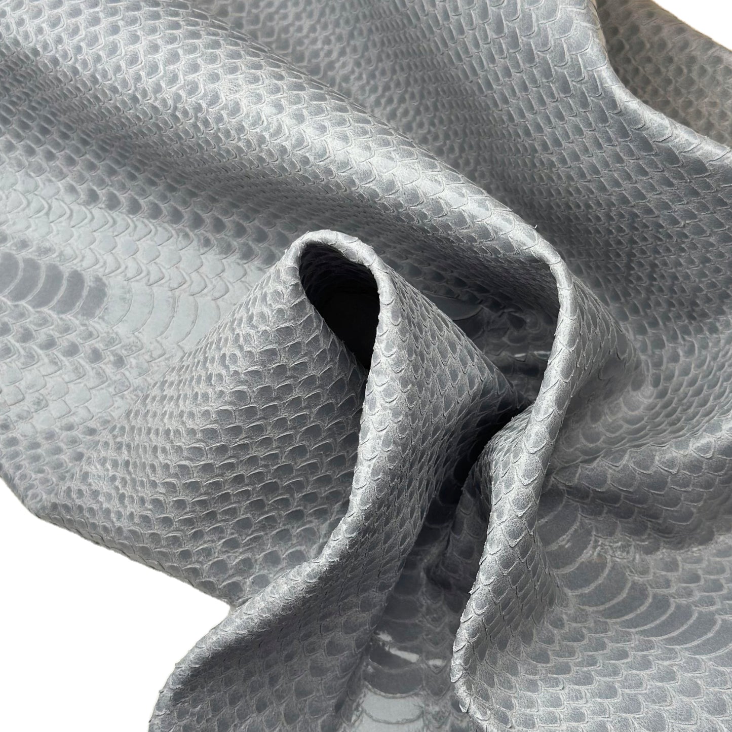Gray Lambskin With Laser Cut Snake Print 1mm/2.75oz GRAY SNAKE 1617