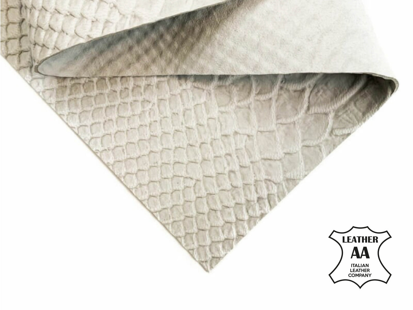 White Lambskin With Print 0.8mm/2oz / PELICAN SNAKE 1198