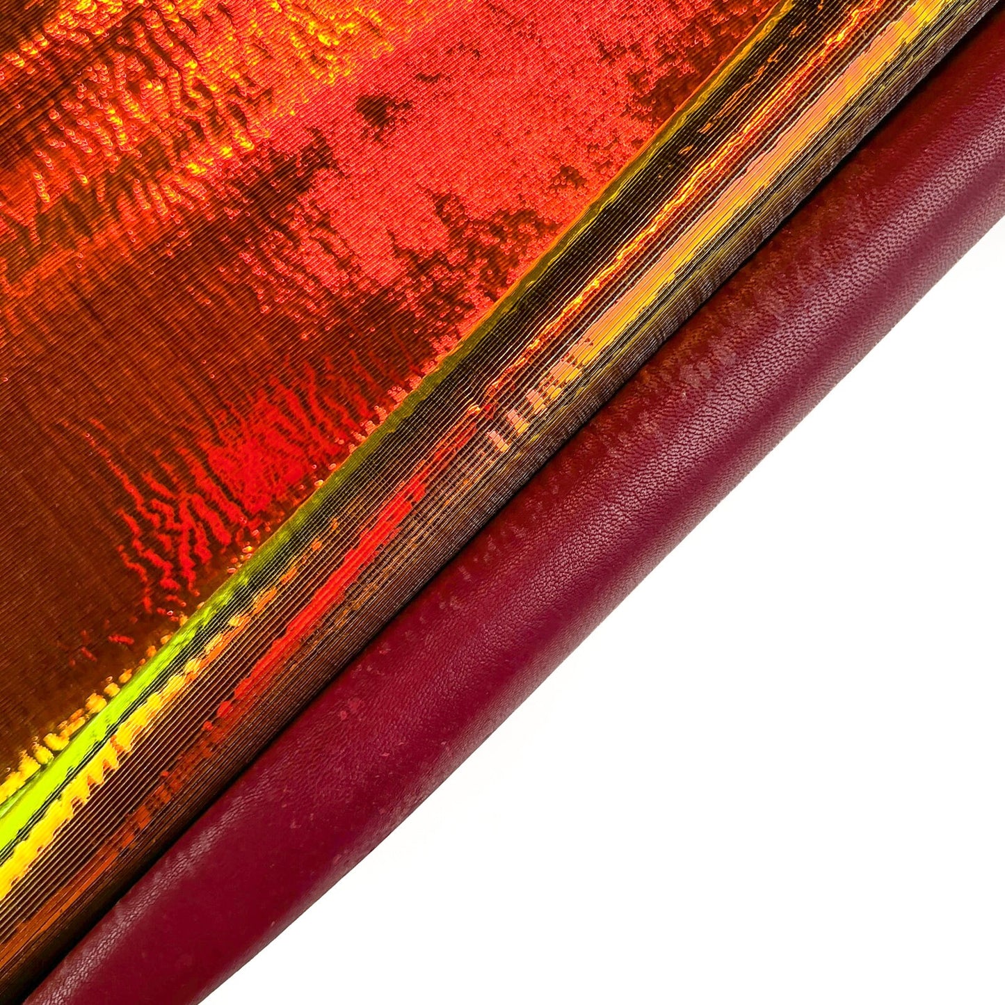 Holographic Lambskin With Lines 1mm/2.5oz RED HOLO 1127