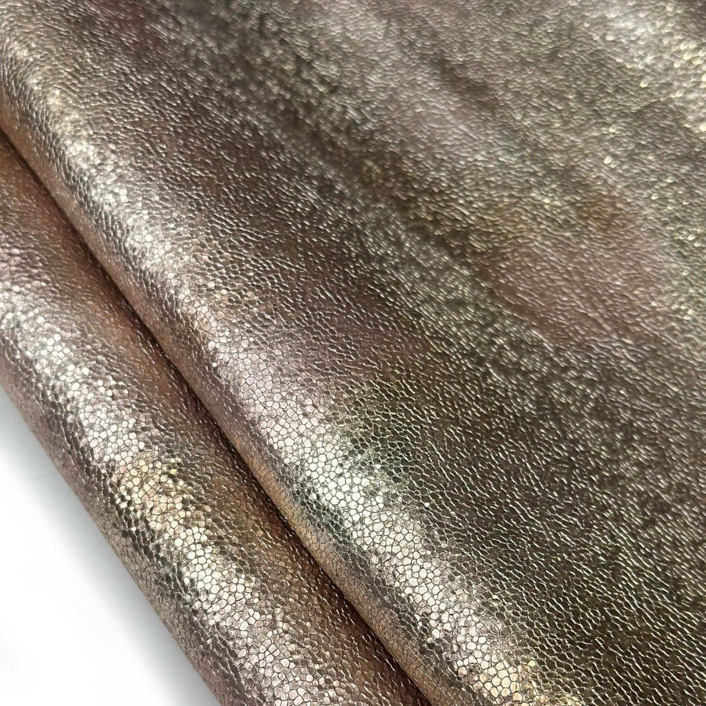 Crunchy Gold Leather With Rose Gold Spots Metallic 0.9-1.1mm GOLD SHINE