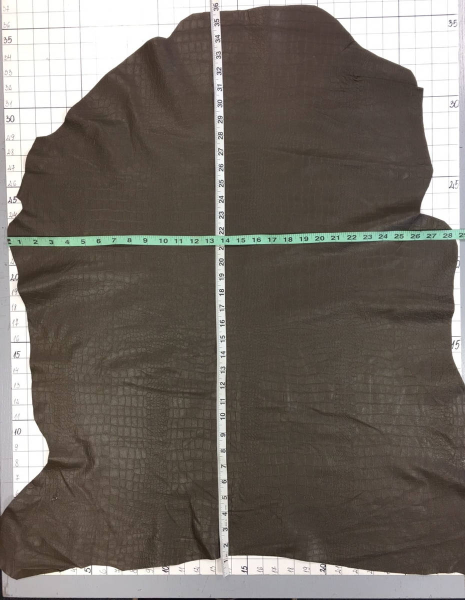 Brown Reptile Print Lambskin 0.8mm/2oz / WREN CROCODILE 512