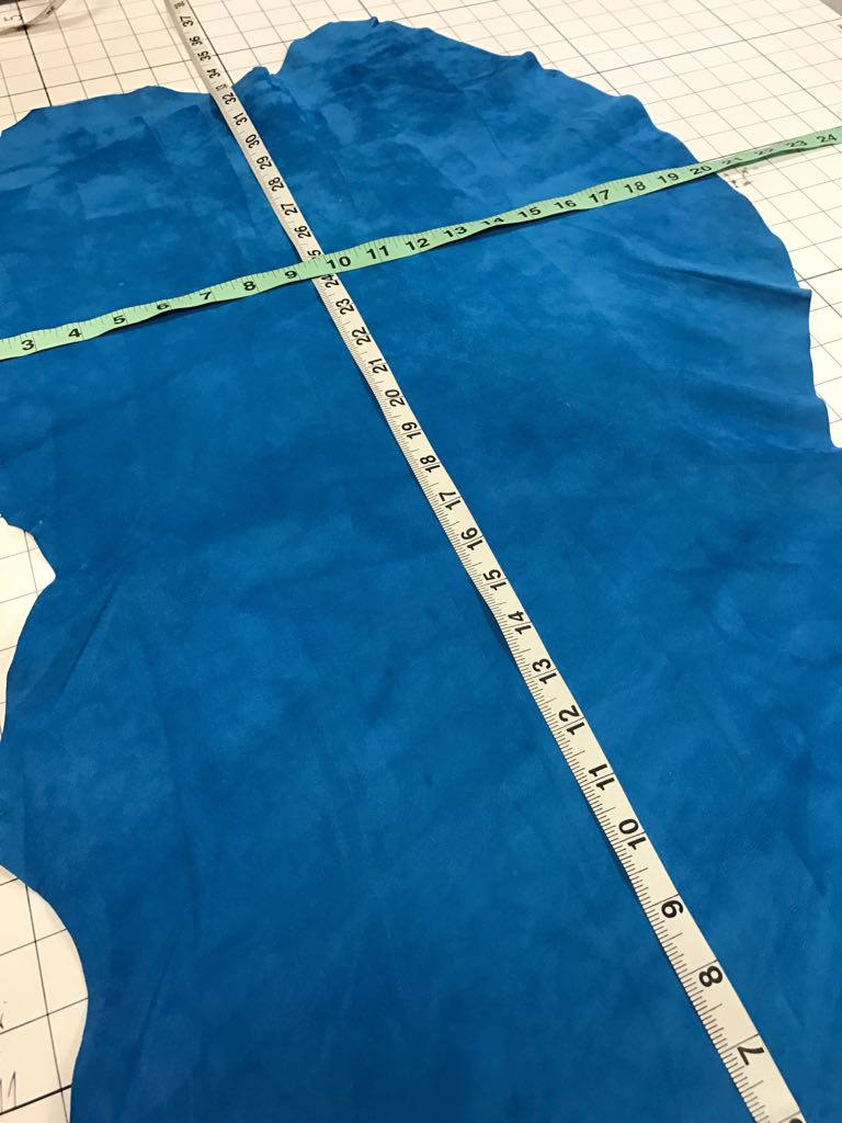 Turquoise Suede Velour Lambskin Leather 1mm/2.5oz BLUEJAY 507