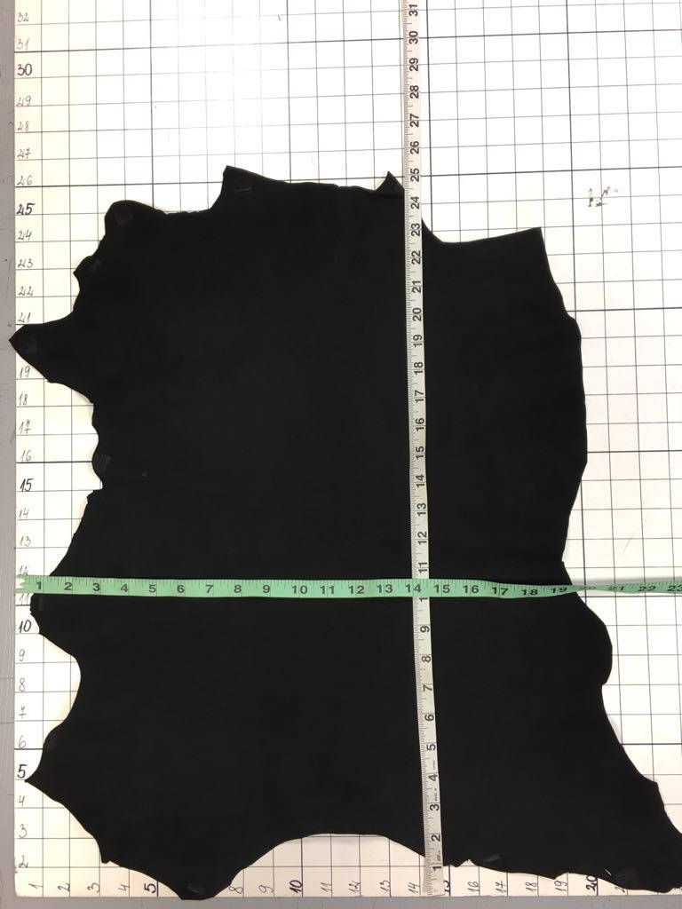 Black Soft Suede Lambskin 0.8mm/2oz / COAL BLACK 98