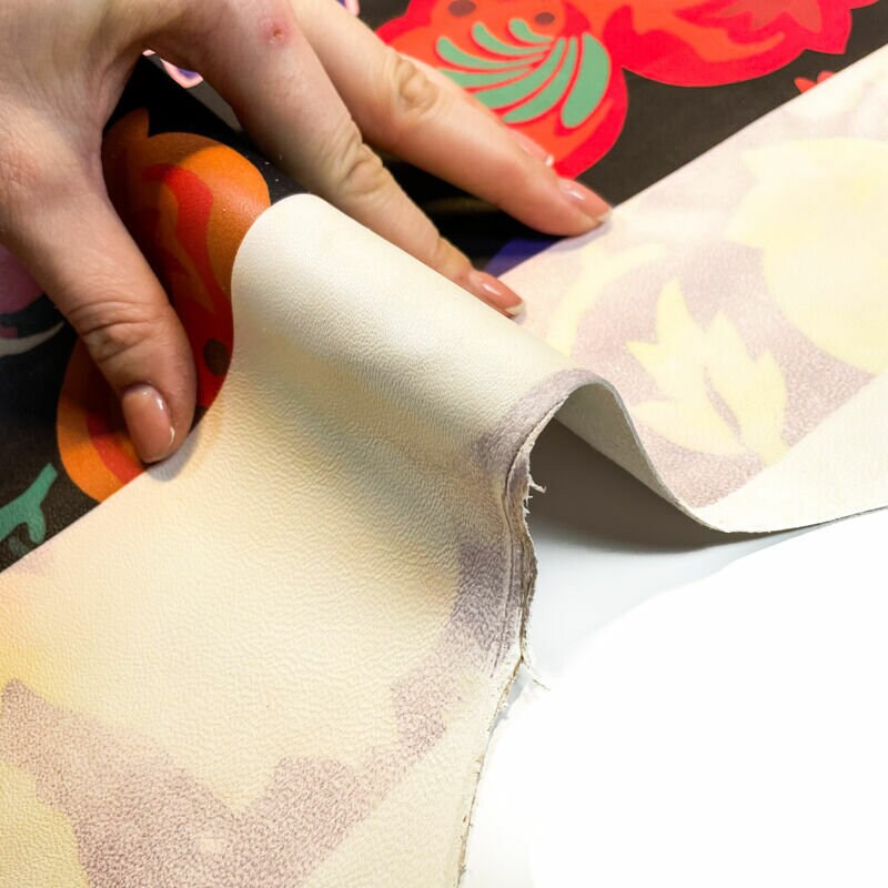 Floral Print Lambskin Leather 1.1mm/2.75oz / FLOWER FRAME 1308