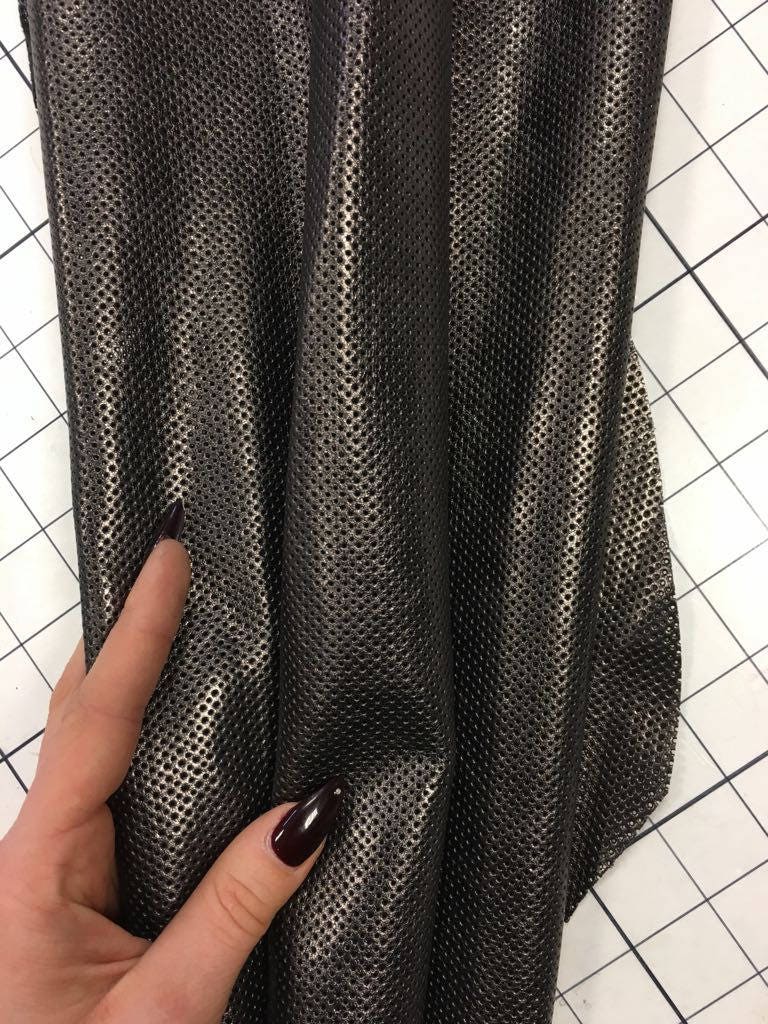 Bronze Metallic Perforated Lambskin 0.9mm/2.25oz / DARK BRONZE 545