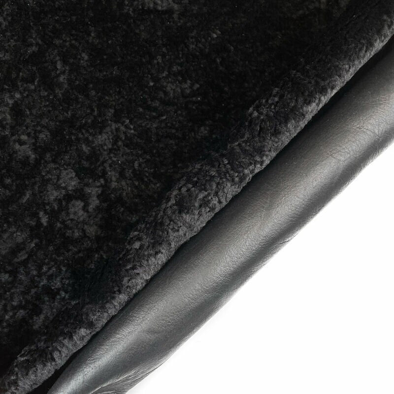 Jet Black Lambskin Shearling Double Sided Fur 1.3mm /3.25oz BLACK SHEARLING 1226