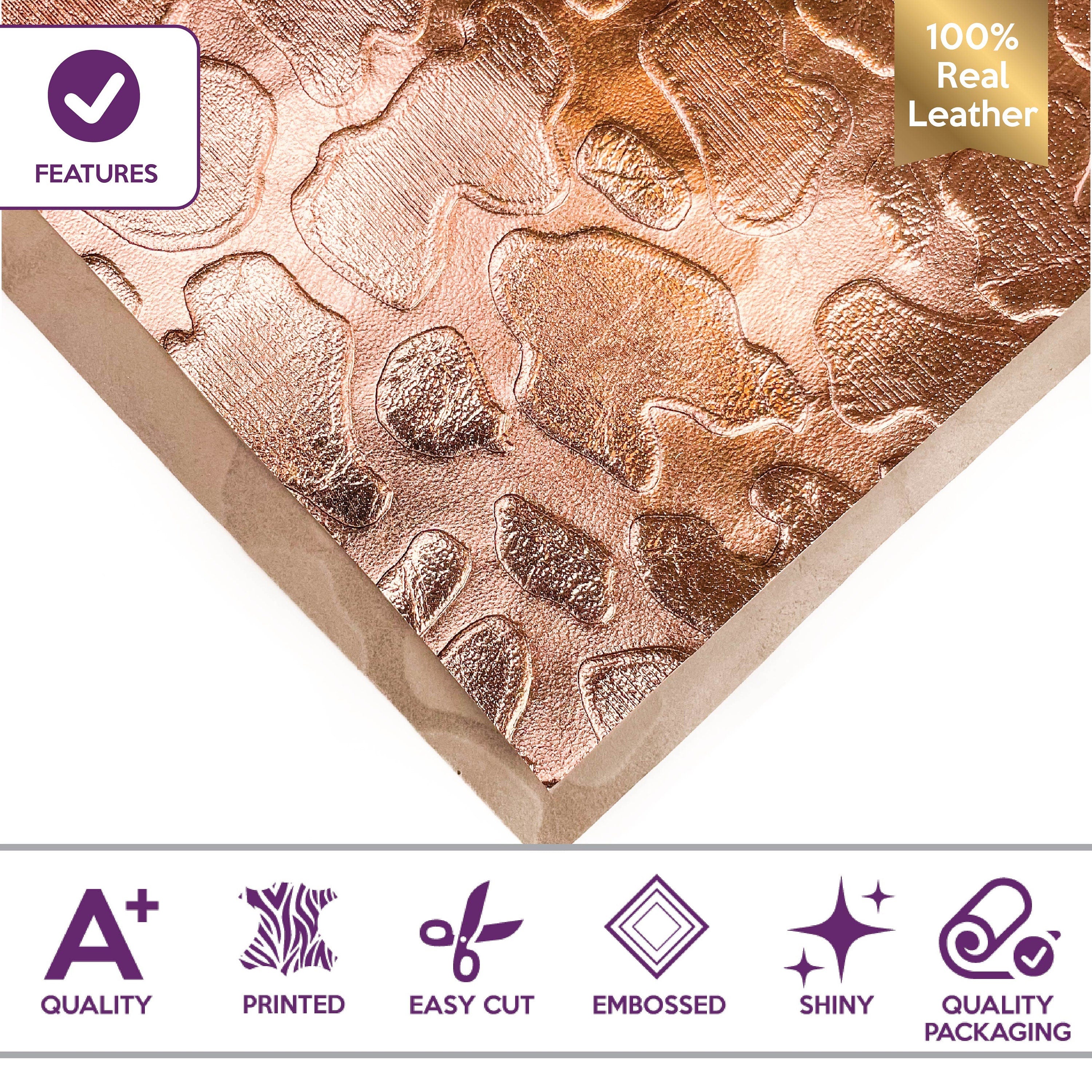 Textured Rose Gold Lambskin Sheets 0.7mm/1.75oz / ROSE GOLD FLINTSTONES1077