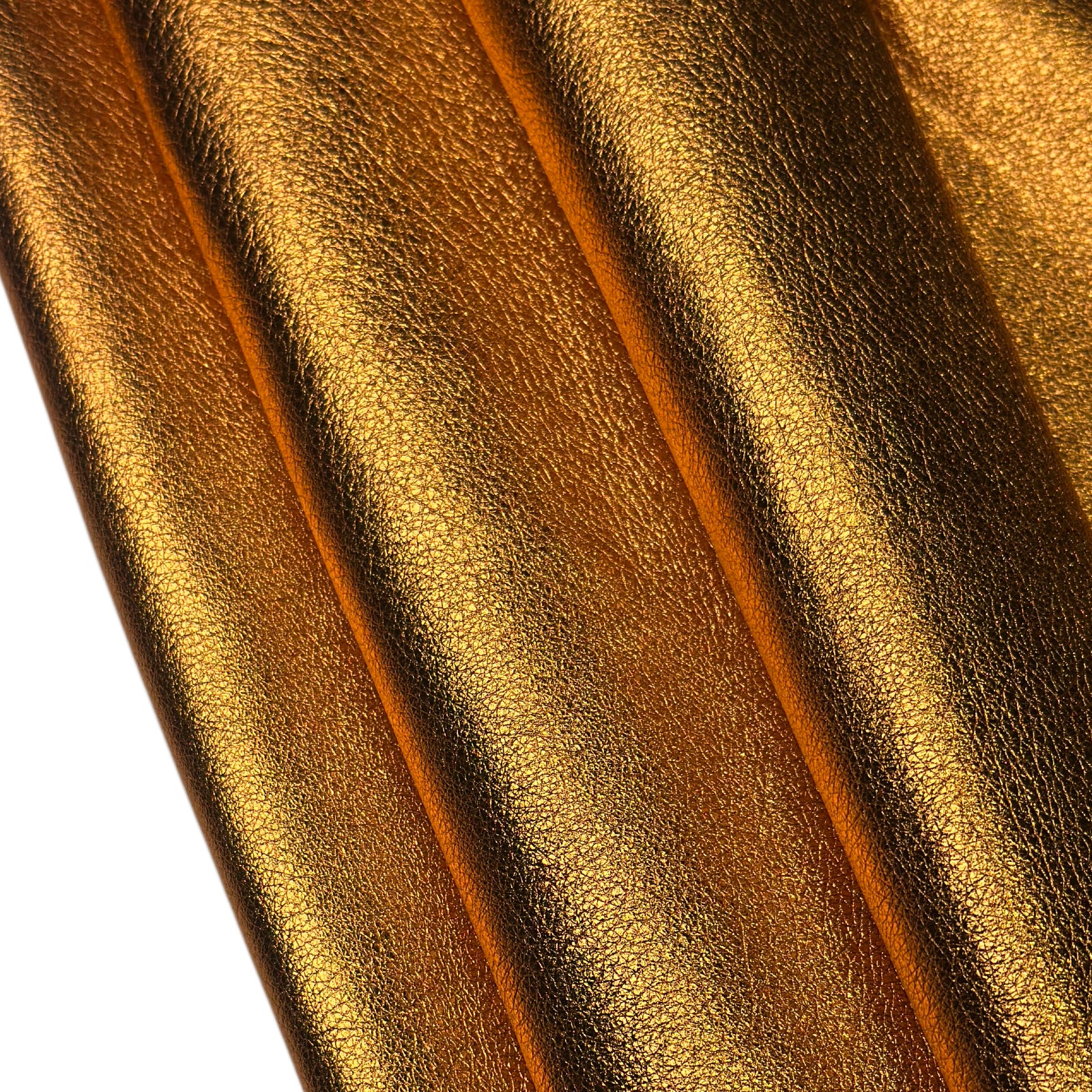 Orange Metallic Lambskin Leather 0.5-0.6 mm (1.25-1.5 oz) Shiny 1697