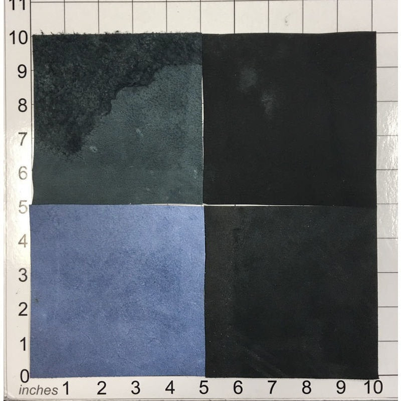Black And Blue Lambskin Leather Scraps 5x5in Plain Black, Metallic, Patent