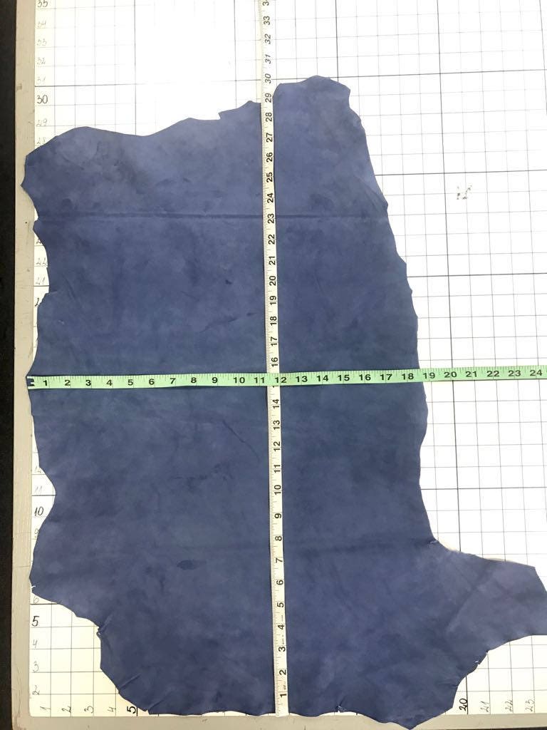 Blue Lambskin Suede Leather 0.8mm//2oz MOONLIGHT BLUE 343