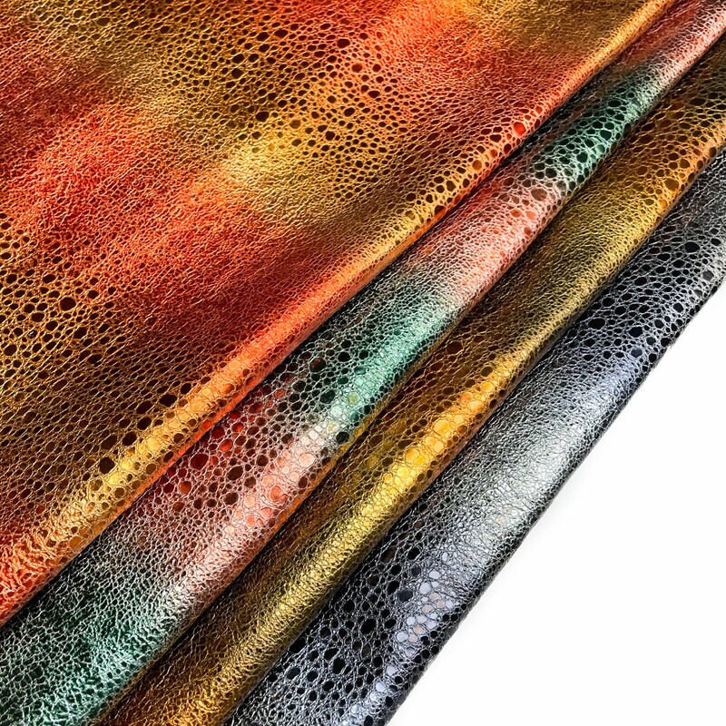 Wrinkled Chameleon Lambskin Leather 0.7-0.8mm/1.75-2 oz / CHAMELEON 1277