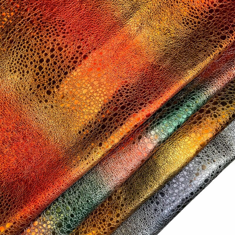 Wrinkled Chameleon Lambskin Leather 0.7-0.8mm/1.75-2 oz / CHAMELEON 1277