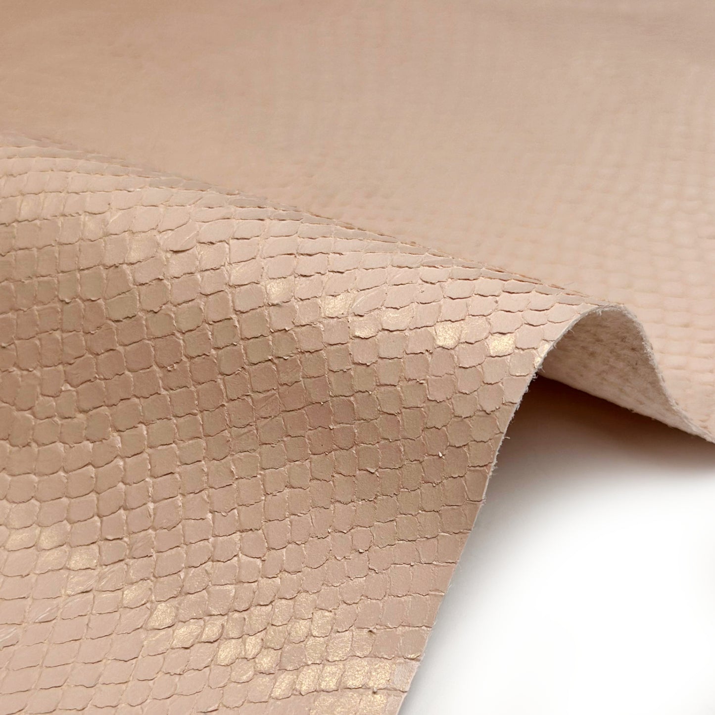 Beige Pink Lambskin With Snakeskin Print 0.7mm/1.75oz Pink Snake 1598