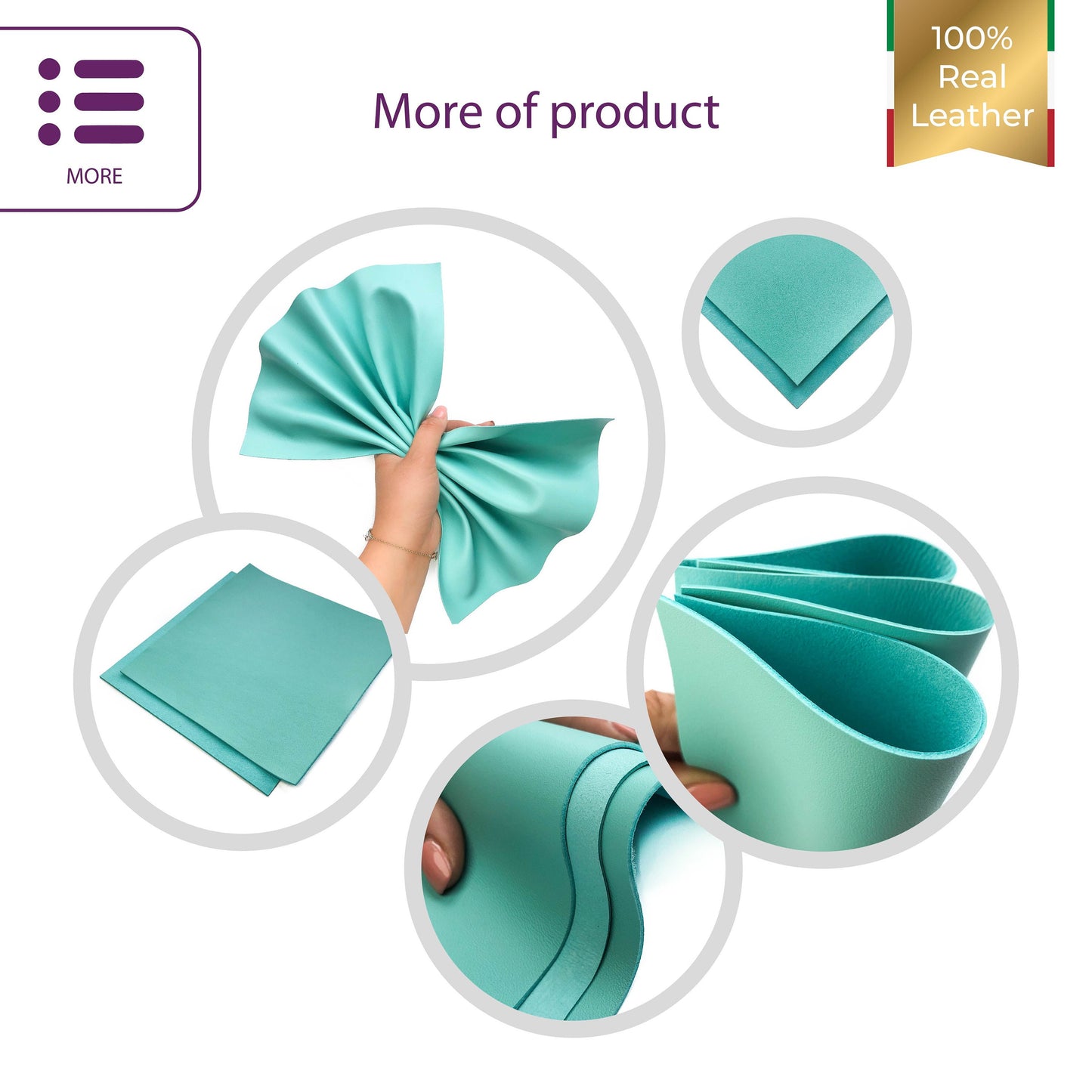 Mint Green Lambskin Sheets 0.8mm/2oz / MINT GREEN 645