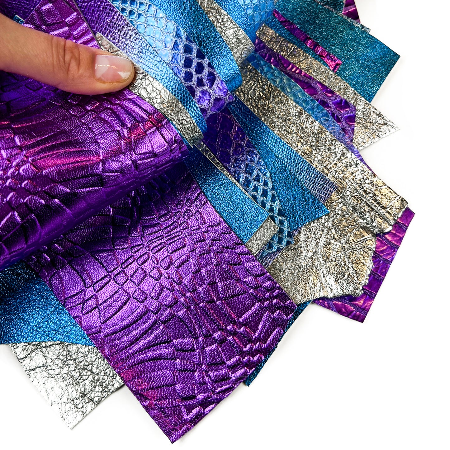 Metallic Scraps - Purple, Blue, Silver With Texture PURPLE MYSTERY 0.7-1mm/1.75-2.5oz