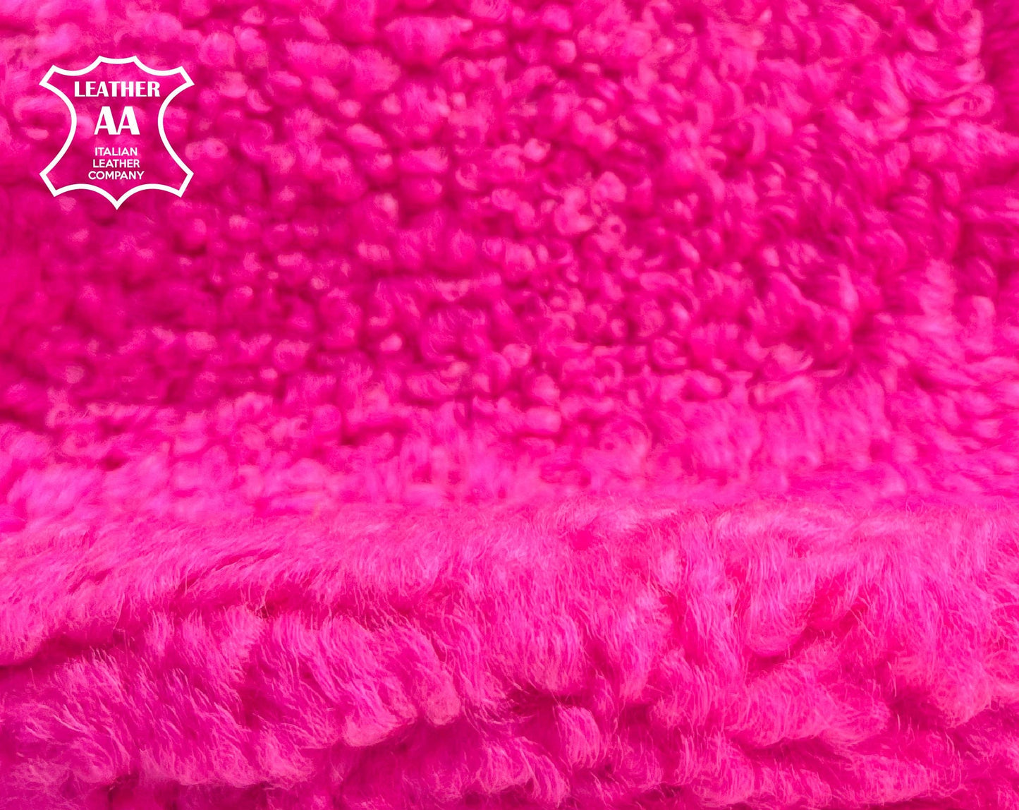 Neon Pink Lambskin Fur Hides 2mm/2oz / NEON SHEARLING 1407