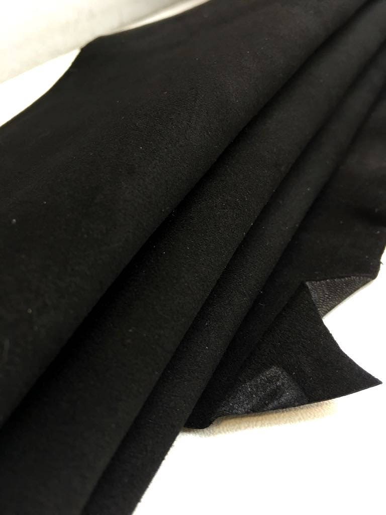 Black Soft Suede Lambskin 0.8mm/2oz / COAL BLACK 98