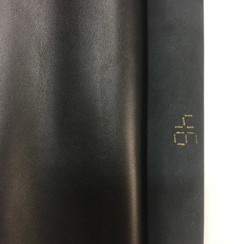 Black Lambskin Leather 2.5oz/1.0mm / ONYX BLACK 827