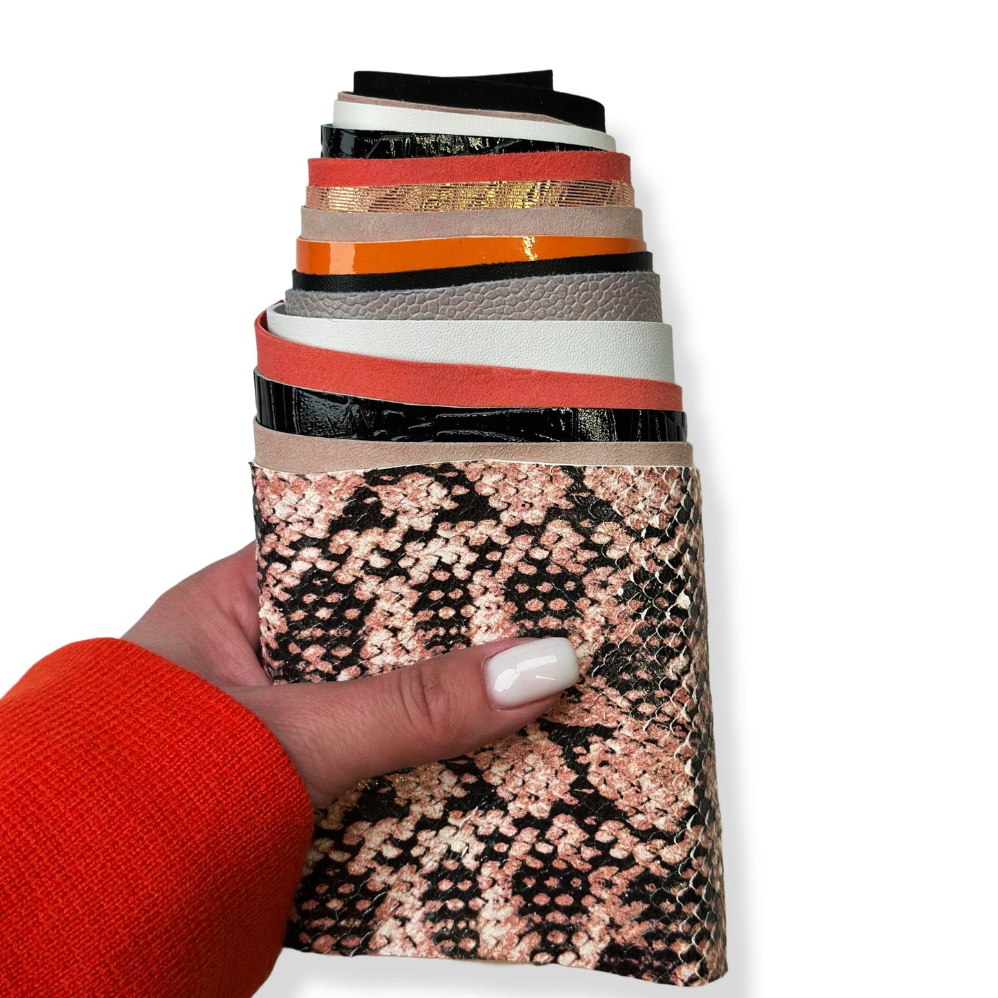 Limited Lambskin Scraps 80 g // 200 g Snake Print, Suede, Lambskin 0.6-1.2mm//1.5-3oz