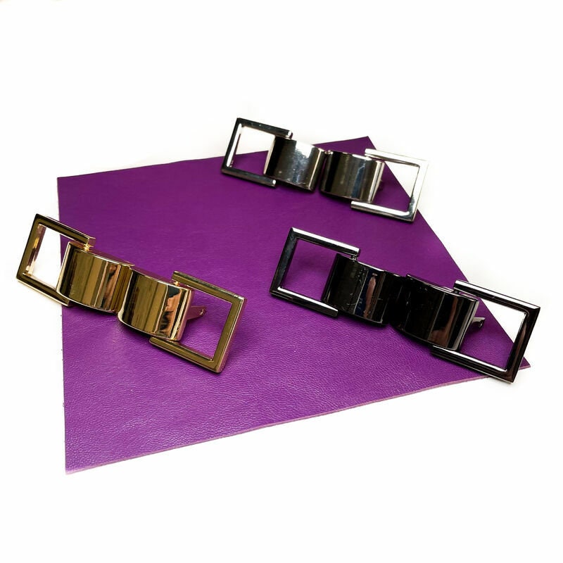 Italian Purse Hardware 2pcs Two Shoulder Strap Holders / Gunmetal, Gold or Silver Color Option Hardware for Bags