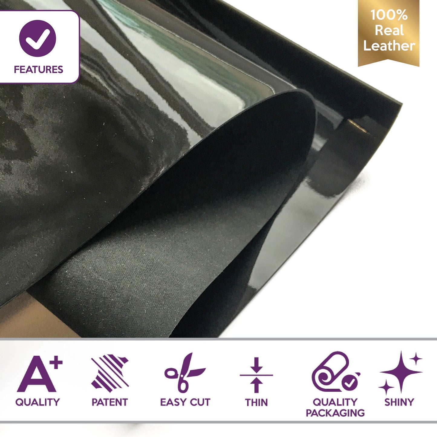 Black Patent Sheet 0.7mm/1.75oz / BLACK LACQUER 771