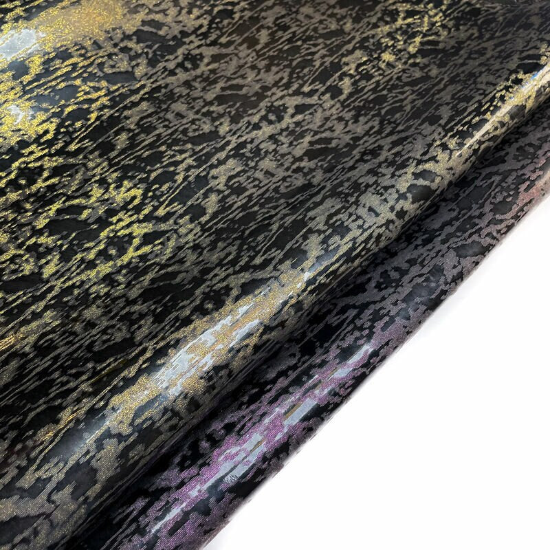 Glossy Lambskin With Sparkly Print 0.9mm/2.25oz / NIGHTSKY 1283