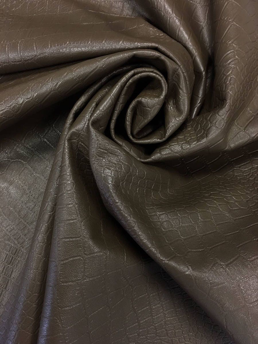 Brown Reptile Print Lambskin 0.8mm/2oz / WREN CROCODILE 512