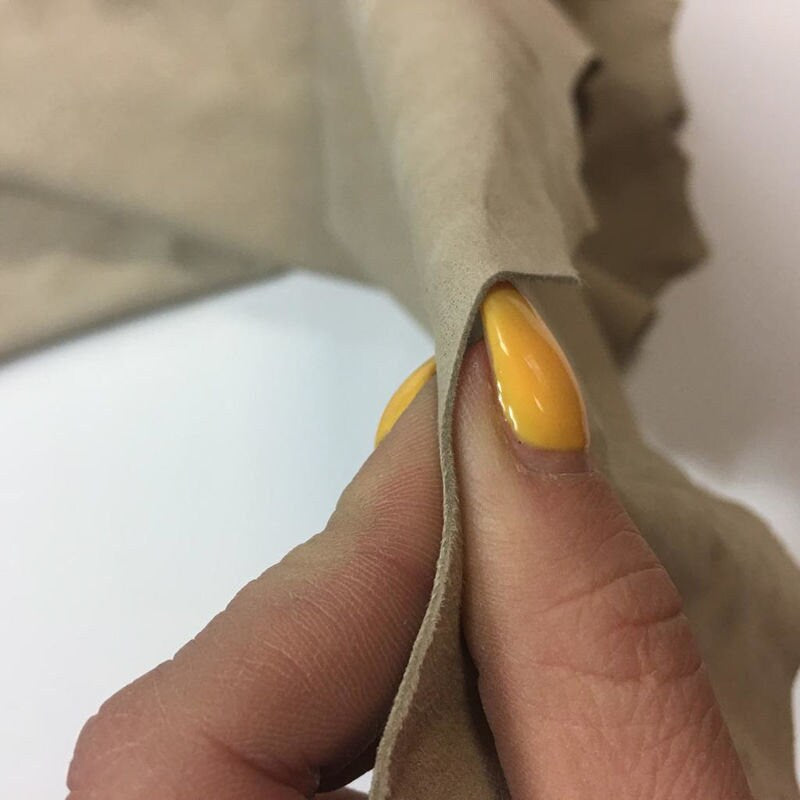 Nude Beige Suede Lambskin Leather 1.5oz//0.5mm NOUGAT 753